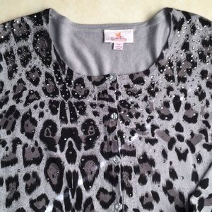 QUACKER FACTORY Black Leopard Super-Soft Cardigan